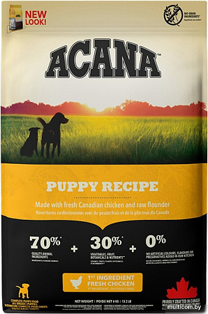 Сухой корм для собак Acana Puppy & Junior Recipe 17 кг