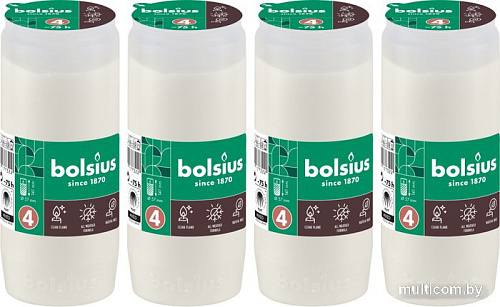 Набор свечей Bolsius Ритуальные масляные Copmo rc4 rspo mb 4 дня горения (белый)