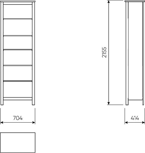 Стеллаж Mio Tesoro Сага 70 2.08.07.110.6 (темно-бирюзовый)