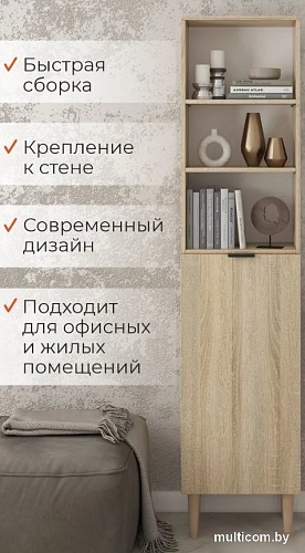 Стеллаж MONOFIX Одос с одной дверцей (дуб сонома)