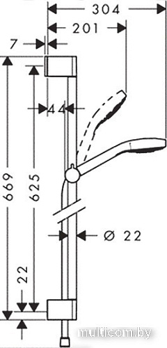 Душевой гарнитур Hansgrohe Croma Select E [26580400]