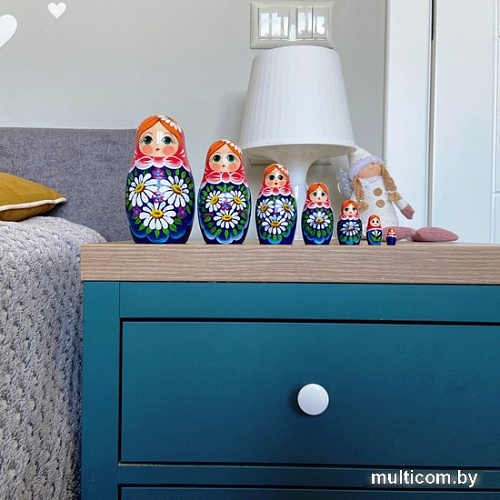 Развивающая игра Брестская Матрешка С букетом ромашек (набор 7 шт)