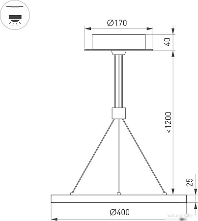 Подвесная люстра Arlight SP-Congo-Can-1-R400-24W Warm3000 046212