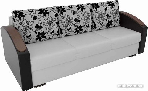 Диван Лига диванов Монако slide 102017 (белый/черный/серый)