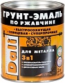 Грунт-эмаль Dali По ржавчине 3 в 1, 2 л (белый, RAL 9010)