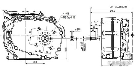 Бензиновый двигатель Stark GX210F-R