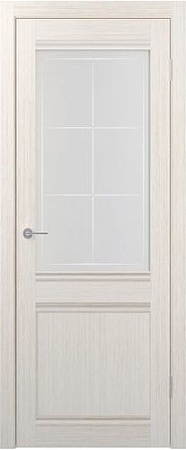 Межкомнатная дверь Юркас Stark ST22 ДО 80x200 (бьянко, стекло мателюкс матовое квадро)