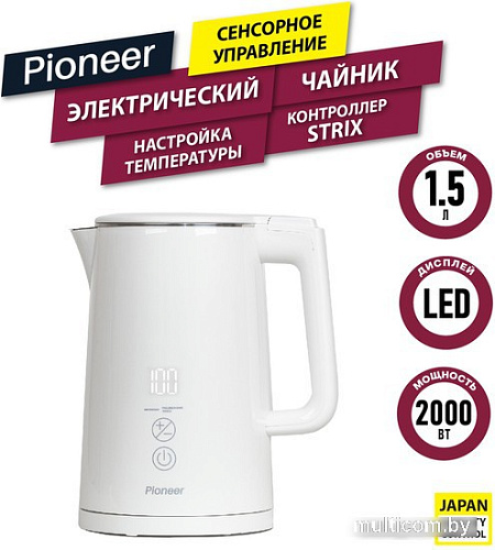 Электрический чайник Pioneer KE577M (белый)