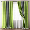 Комплект штор и гардин Pasionaria Кирстен 480x230 (3 шт, зеленый/серый)