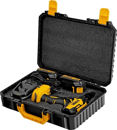 Дрель-шуруповерт Denzel CDQ-20 (с 2-мя АКБ, кейс)