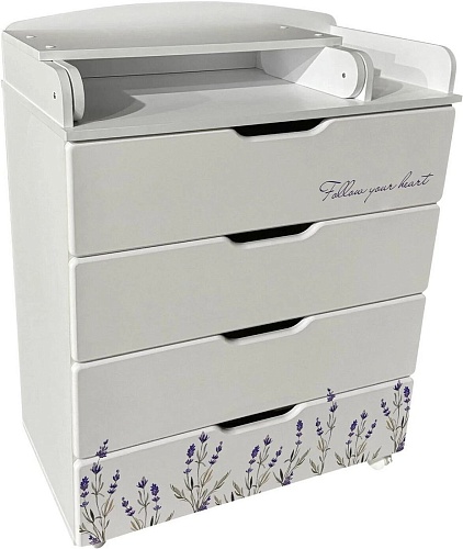 Детский комод Indigo Baby Line 800/4 ЛДСП/МДФ (лаванда)