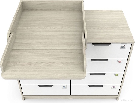 Атон Мебель Zeus 1008 ЛДСП с шариковыми направляющими (шимо светлый/белый)