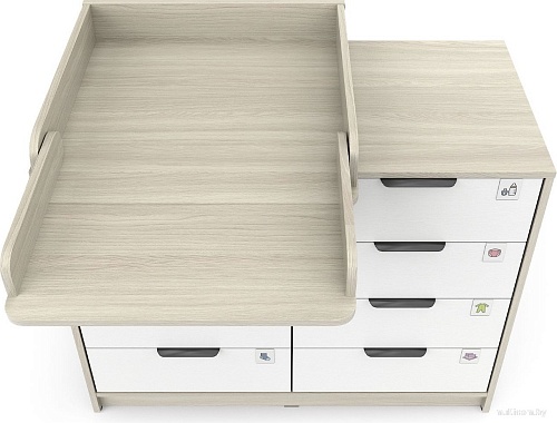 Атон Мебель Zeus 1008 ЛДСП с шариковыми направляющими (шимо светлый/белый)