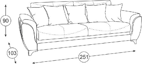 Диван Нижегородмебель Эмма ТД 611 (лаунж 13)