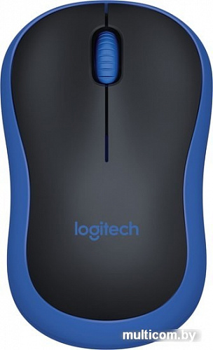 Мышь Logitech M185 (черный/синий)