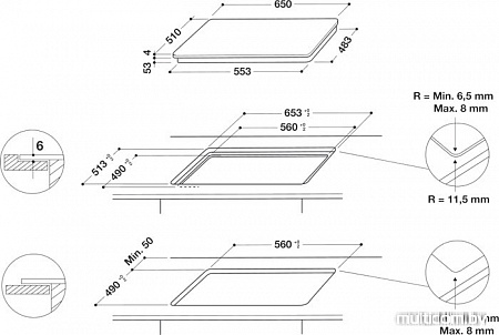 Варочная панель Whirlpool SMC 654/F/BT/IXL