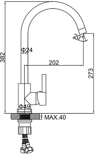 Смеситель Ledeme L4299D