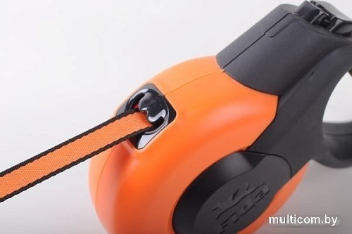 Поводок-рулетка Fida Mars лента 5 м L 66256 (оранжевый/черный)