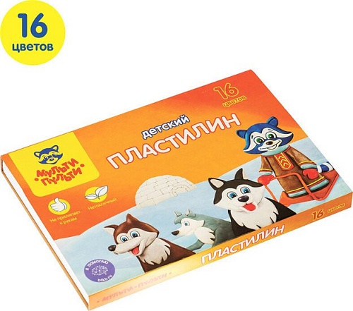 Пластилин Мульти-пульти Енот на Аляске ДП_10236 (16цв)