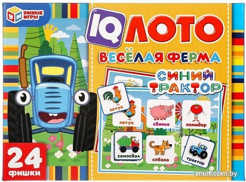 Развивающая игра Умные игры IQ-лото. Синий трактор. Веселая ферма 4680107902245