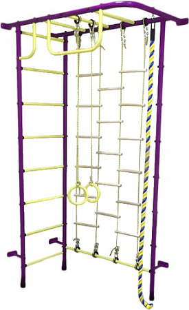Детский спортивный комплекс Пионер 8ЛМ (пурпурный/желтый)