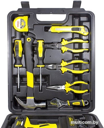 Дрель-шуруповерт WMC Tools 1057 (с 1-им АКБ, кейс, набор оснастки)