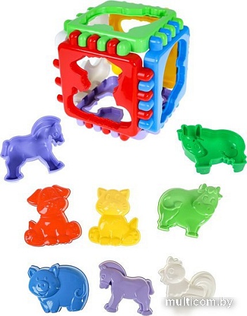 Сортер Рыжий кот Логический куб Любимая ферма RC-И-9086