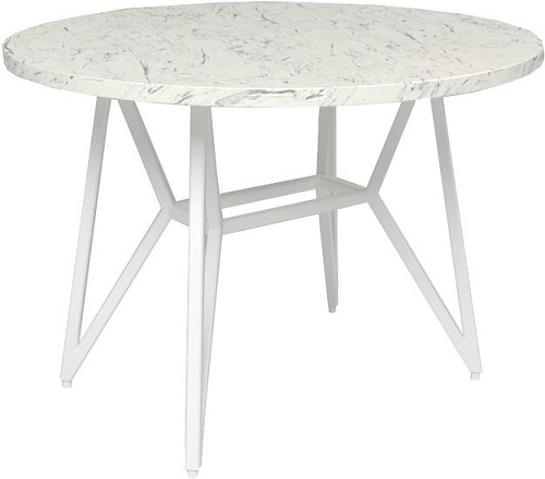 Журнальный столик Дабер 007 СЖ7.0.1.13 (белый/мрамор белый)