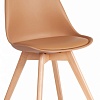 Стул TetChair Tulip дерево/пластик/экокожа (бежевый)