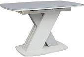 Кухонный стол Аврора София 130-170x80 (стекло серое/светло-серый/белый)
