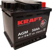 Автомобильный аккумулятор KRAFT AGM 50 R+