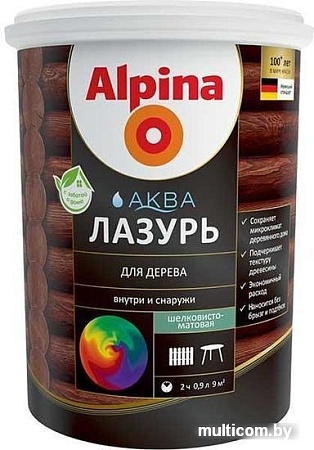 Лазурь Alpina Аква 2.5 л (кедр)