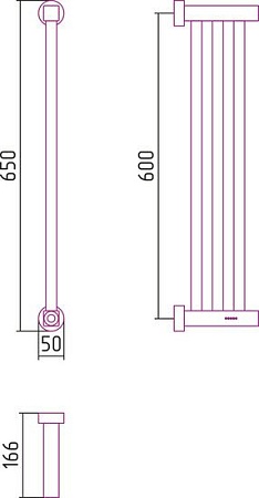 Полотенцесушитель Сунержа Хорда 4.0 600x166 30-0834-0600