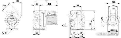 Циркуляционный насос Grundfos UPS 40-120 F (400)