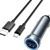 Автомобильное зарядное Hoco Z54 USB Type-C (металлик)