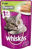 Консервированный корм для кошек Whiskas паштет с уткой 0.085 кг