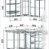 Готовая кухня Интерлиния Мила Пластик 1.2x1.2 (ваниль/туманный глянец/белый гранит)