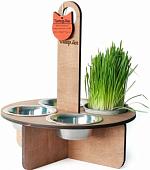 Миски на подставке Чешир Фуршет 4 миски (коричневый)