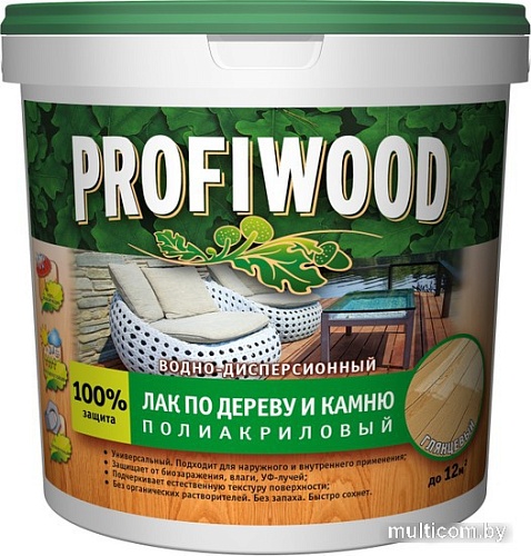Лак Profiwood По дереву и камню (глянцевый, 0.8 л)