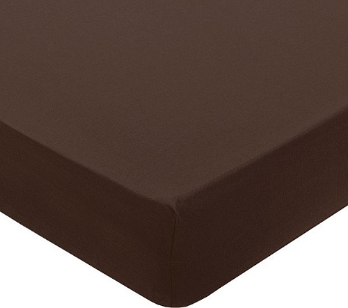 Постельное белье Миланика Шоколад на резинке 180x200 (поплин г/к)