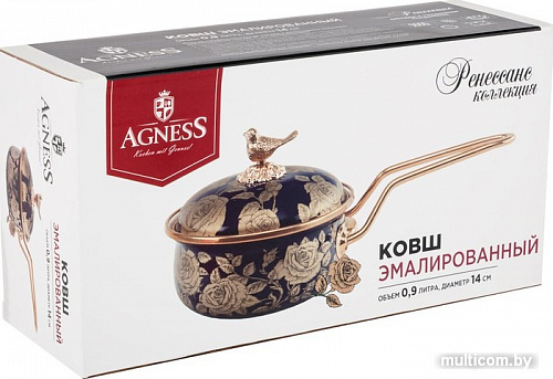 Кастрюля с длинной ручкой Agness Ренессанс 950-175