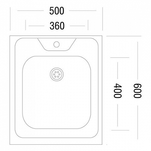 Кухонная мойка Ukinox Стандарт STD500.600 5C 0CS
