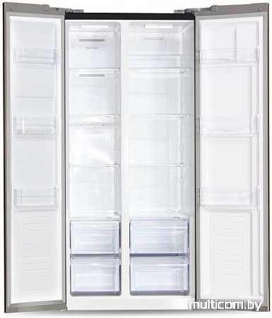 Холодильник side by side Ginzzu NFK-465 Black glass