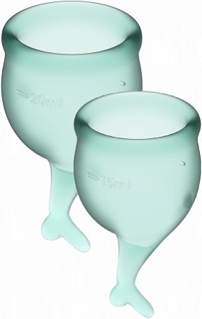 Менструальная чаша Satisfyer Feel Secure (зеленый)