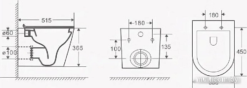 Унитаз подвесной Azario Teramo AZ-0053