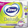 Туалетная бумага Zewa Deluxe Ромашка 3 слоя (4 рулона)