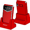 Телефон Maxvi E11ds (красный/серебристый)