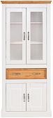 Шкаф-витрина Диприз Landhouse Д.30004.1 (сосна, белый/бейц отто)