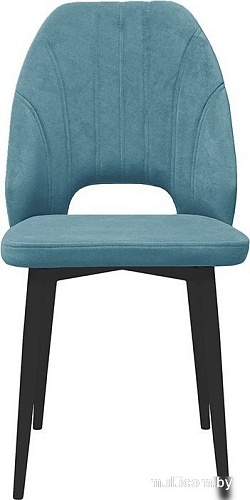 Стул Трия Капри конус Т2 исп.2 (черный муар/велюр бирюзовый)