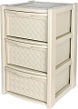 Комод Эльфпласт Виола 3 секции (слоновая кость)
